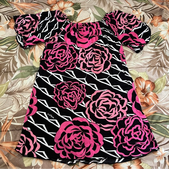 Missing Polynesia Girls Size Large Floral Tribal Print Dress - Picture 1 of 8